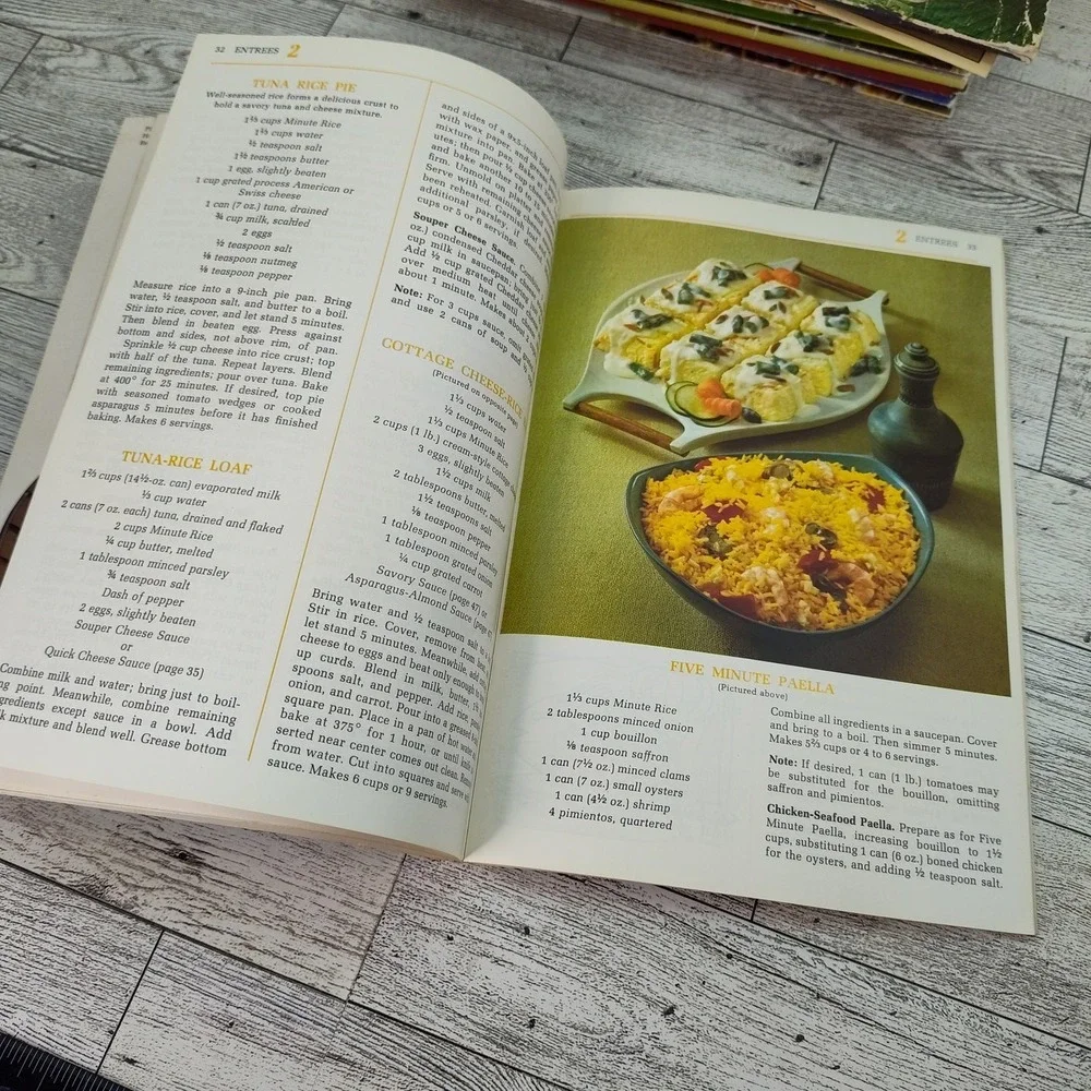 Timeless Recipes with Minute Rice Cookbook 1965 Booklet Soup to Desserts Vtg MCM